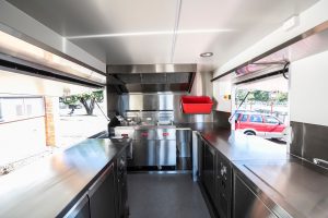 Inside the Twist Chips truck kitchen