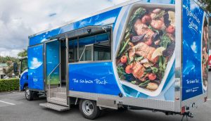 Side view of the Tassal Salmon food truck.