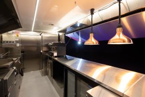Inside view of the 97th Street food truck kitchen.