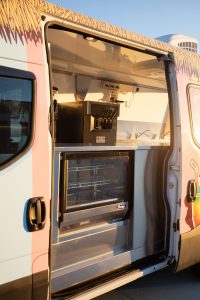 Side view of Genevieve’s Sweet Sugar Shack ice cream van.