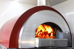 Inside view of the QLD Pizza Bros food truck kitchen.