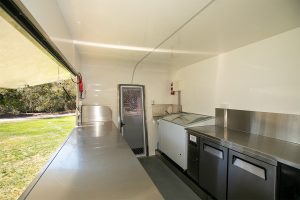 Inside view of Pulp Juice Co's juice van.