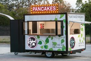 Side view of the Radical Eats food trailer.