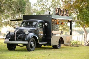 Side view of the Sons of Napoli truck.