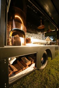 Detail view of the Sons of Napoli truck kitchen.