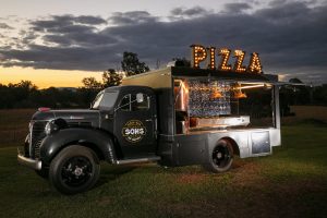 Side view of the Sons of Napoli truck.