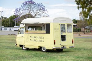 Side view of the Margarita Margarita mobile bar van.